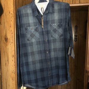 Blue checkered button up